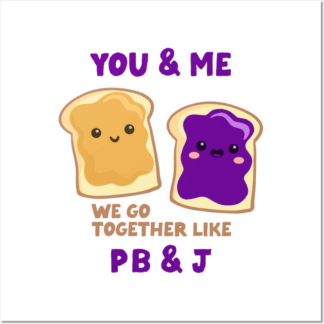 pbj you & me (grape) Wall Art by mystudiocreate